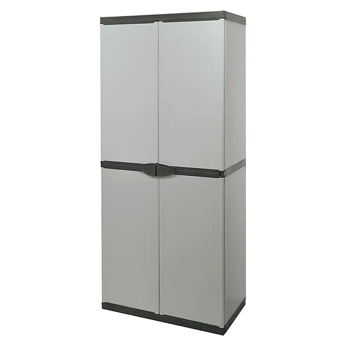 Kunststoffschrank Universal - L x B x H: 39,5 x 68 x 168 cm, Traglast: 25 kg/Boden - Vorderansicht