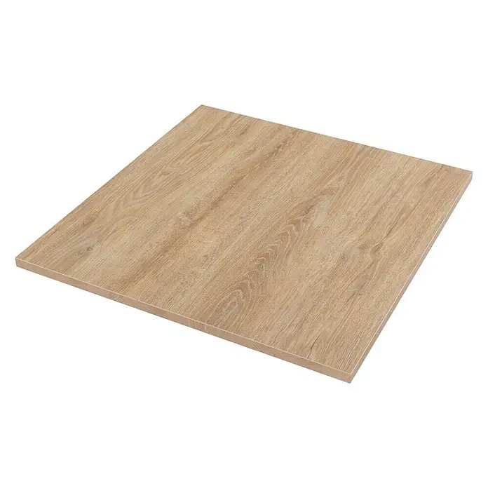 Tischplatte - Robinson Eiche, 80 cm x 80 cm x 25 mm - Rechte Seitenansicht