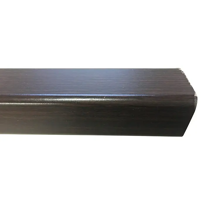 Rufete Perfil de esquina adhesivo MDF melamina Wengué - 2,6 m x 30 mm x 30 mm