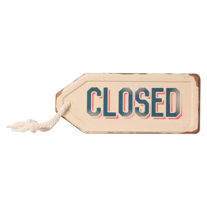 Placa metálica Reversible - Open, 27 x 11,5 cm
