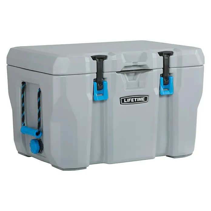 Lifetime Kühlbox - L x B x H: 44 x 69 x 44 cm, Grau, 52 l - Rechte Seitenansicht