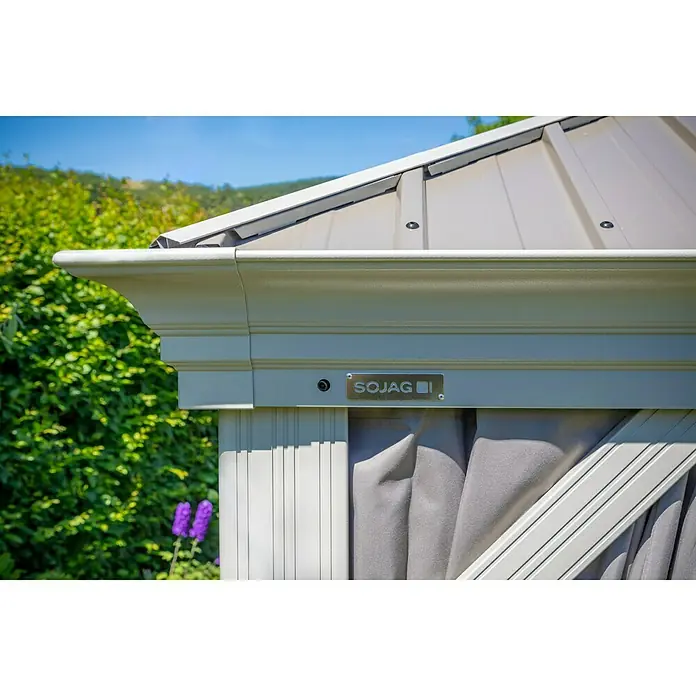 Sojag Pavillon Messina - L x B: 483 x 363 cm, Champagner, Walmdach - Detailaufnahme