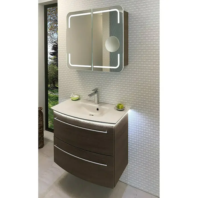 Camargue Excelsior Einbauwaschbecken - 85,2 x 48,3 cm, Mineralguss, Weiß - Stimmungsaufnahme