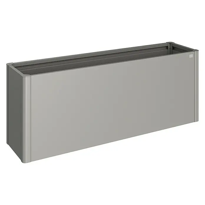 Biohort Hochbeet - L x B x H: 201 x 53 x 77 cm, Stahl, Quarzgrau Metallic - Linke Seitenansicht
