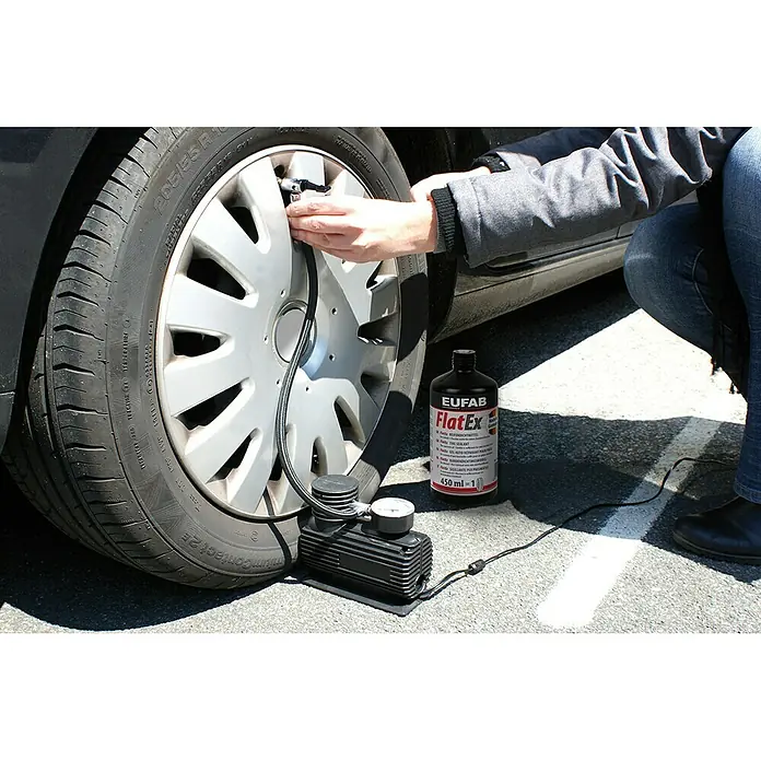 Eufab Reifenpannen-Set - Betriebsspannung: 12 V - Anwendungsbeispiel