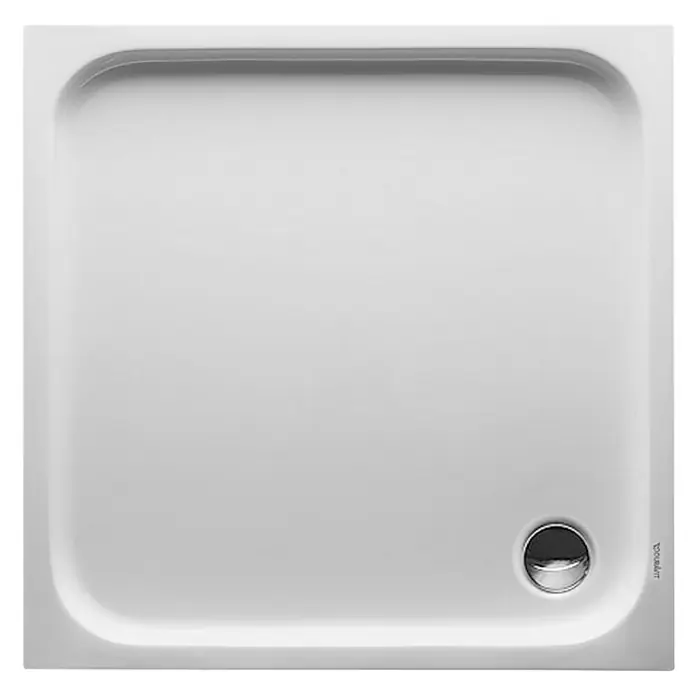 Duravit D-Code Duschwanne - L x B: 100 x 100 cm, Kunststoff, Weiß, Mit Antirutsch-Oberfläche, Quadratisch - Ansicht von oben