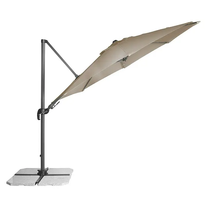 Derby Ravenna Pendelschirm Ravenna - Greige, Durchmesser: 316 cm - Vorderansicht