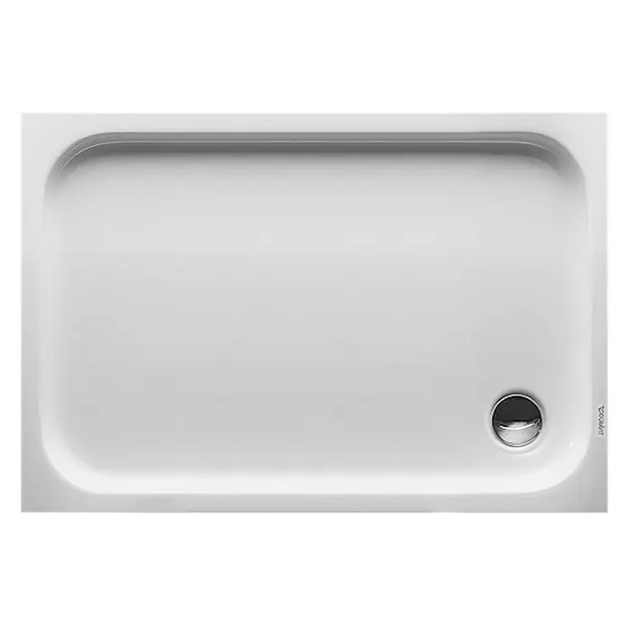 Duravit D-Code Duschwanne - L x B: 120 x 80 cm, Kunststoff, Weiß, Mit Antirutsch-Oberfläche, Rechteckig - Ansicht von oben