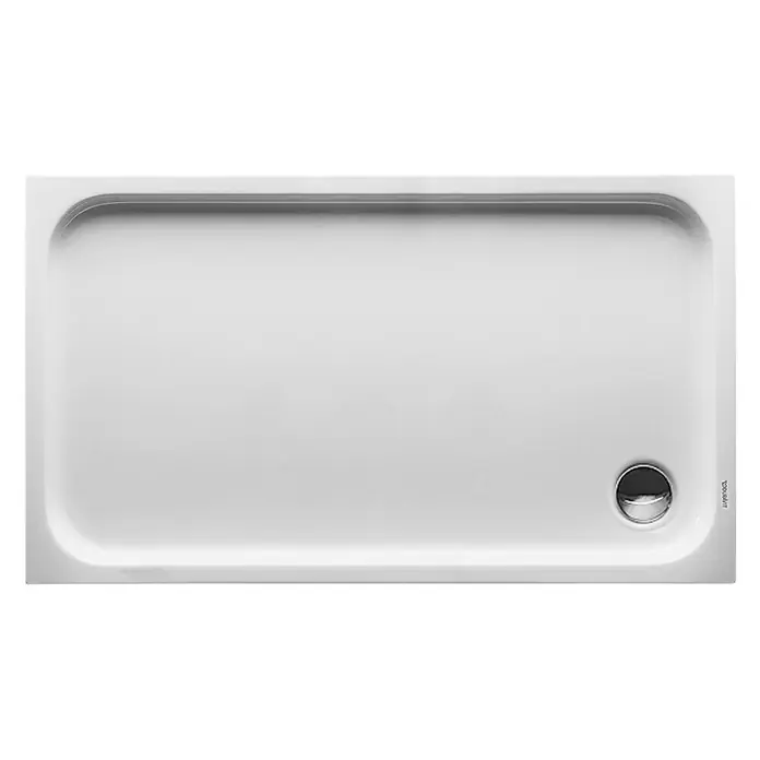 Duravit D-Code Duschwanne - L x B: 130 x 75 cm, Kunststoff, Weiß, Mit Antirutsch-Oberfläche, Rechteckig - Ansicht von oben