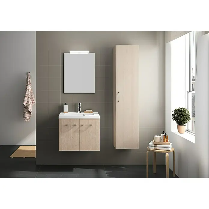 Allibert Badmöbel-Set Fast Pack - 90 cm, Esche Molina, Matt