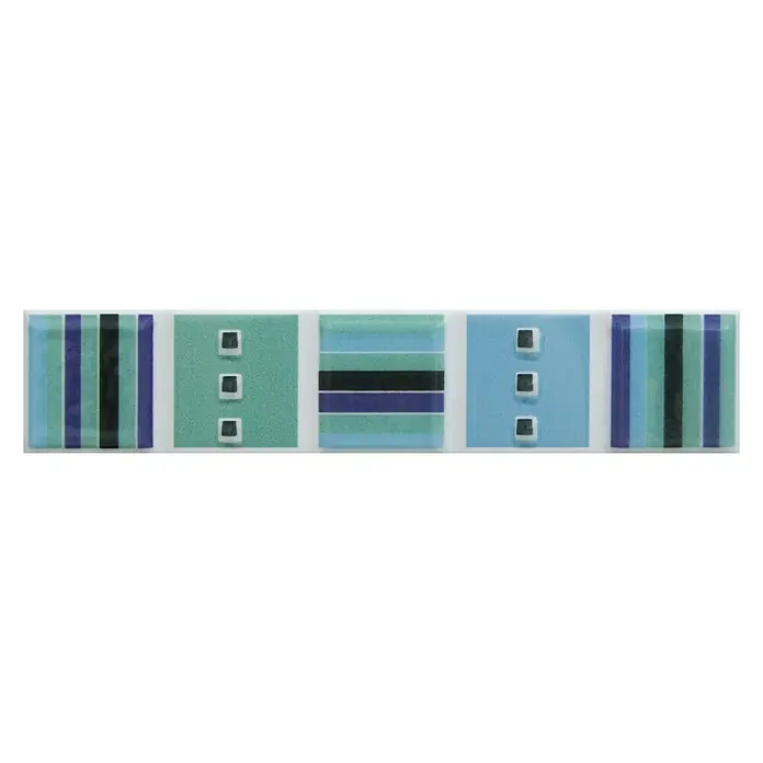 Cenefa Trópico - 25 x 5 cm, Azul