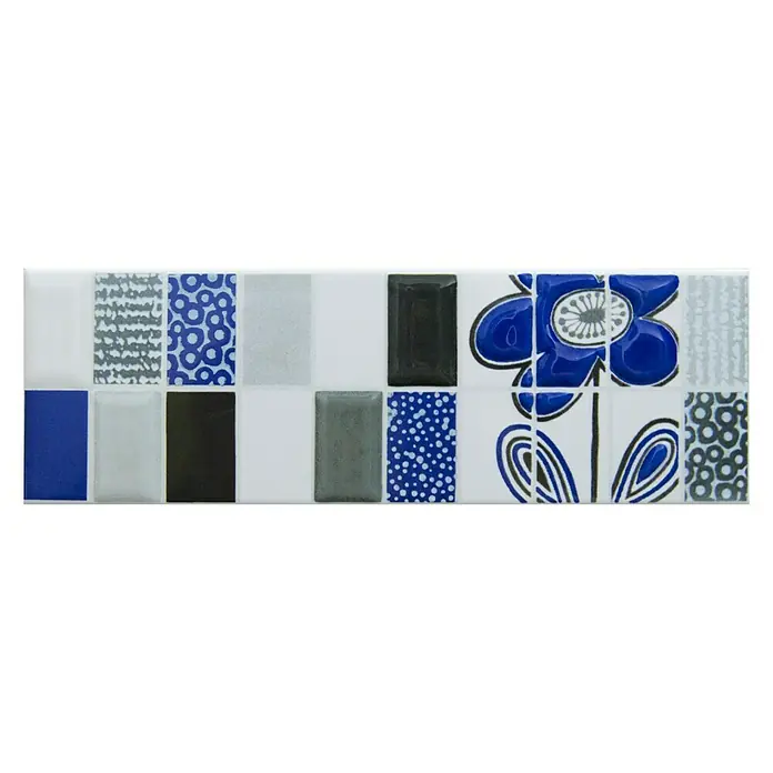Cenefa Garden - 25 x 8 cm, Azul