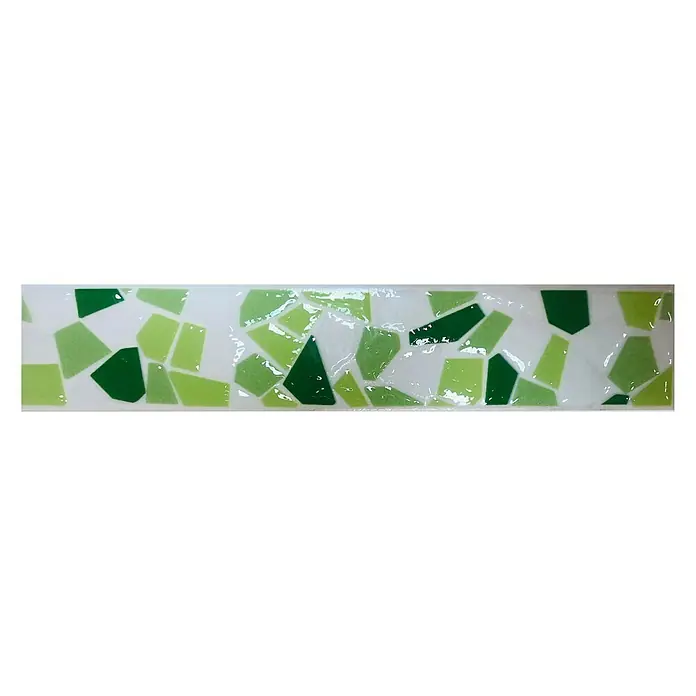 Cenefa Karma Lima - 25 x 5 cm, Verde, Blanco
