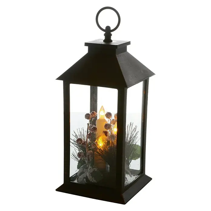 LED-Laterne Clara - L x B x H: 14 x 14 x 30 cm, 4 - 8 h Timer, Batteriebetrieben, Außen