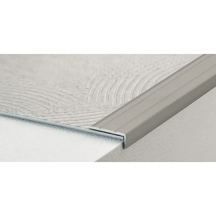 LOGOCLIC Winkelprofil 160 - Edelstahl matt, 1 m x 24,5 mm x 10 mm, Montageart: Kleben - Detailaufnahme