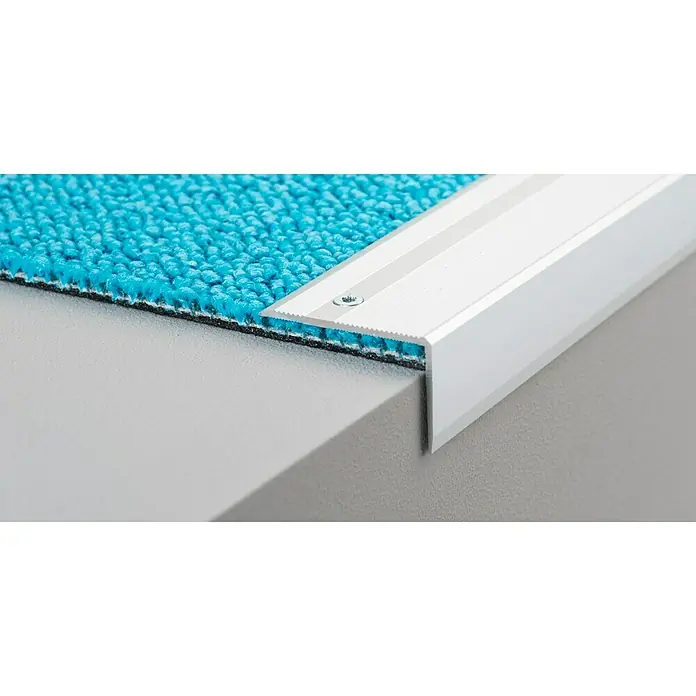 LOGOCLIC Treppenkantenprofil 293 - Silber, 1 m x 40 mm x 25 mm, Montageart: Schrauben - Detailaufnahme