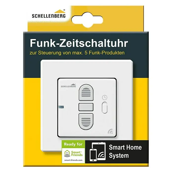 Schellenberg Funk-Zeitschaltuhr - Geeignet für: 5 Funkmotoren, Aufputz