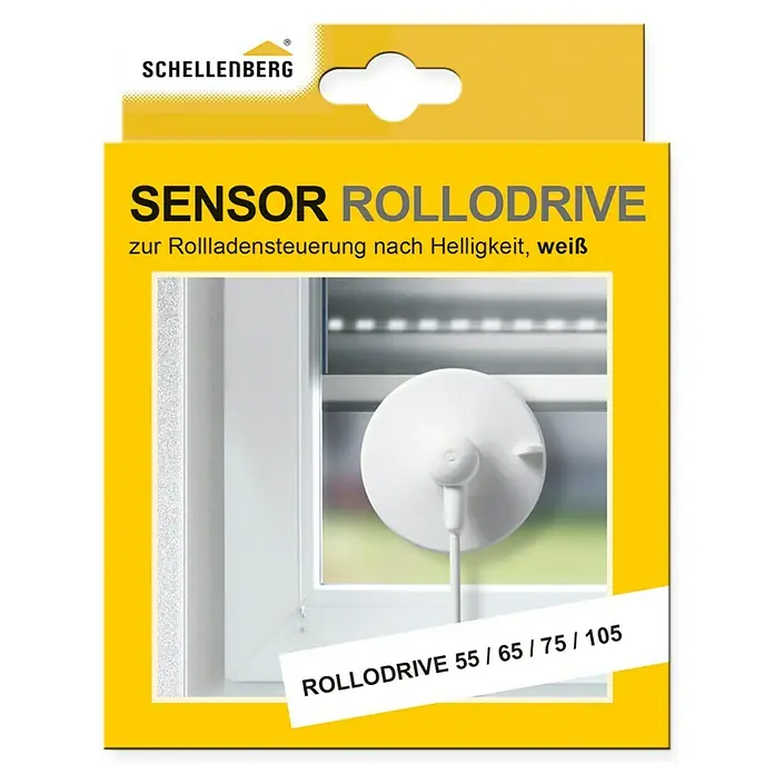 Schellenberg Sonnen- & Dämmerungssensor - Passend für: RolloDrive 55, 65, 75 und 105, Kabellänge: 0,75 m