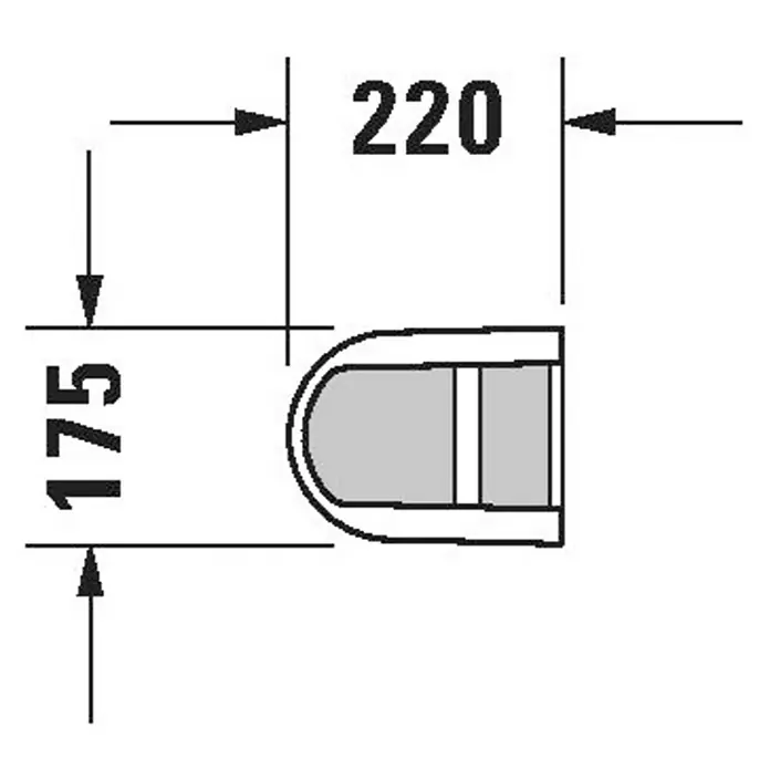 Duravit Darling New Waschbecken-Standsäule - Ohne Beschichtung, Keramik, Weiß - Skizze