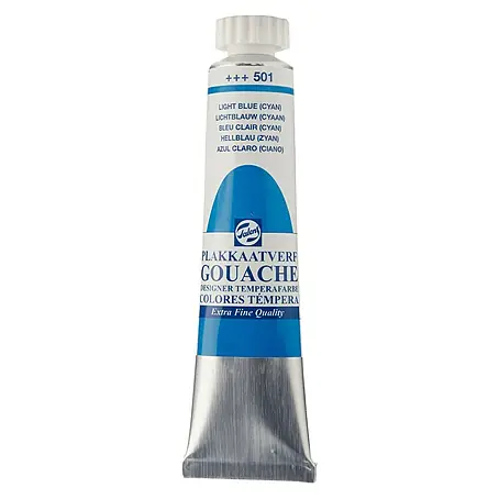 Talens  Pintura gouache azul claro ciano