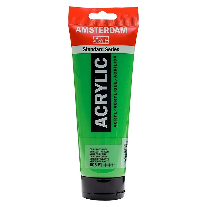 Talens Amsterdam Pintura acrílica Standard - Verde brillante, 250 ml, Tubo, Brillante