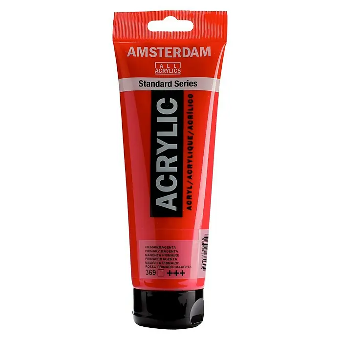 Talens Amsterdam Pintura acrílica Standard - Magenta primario, 250 ml, Tubo, Brillante