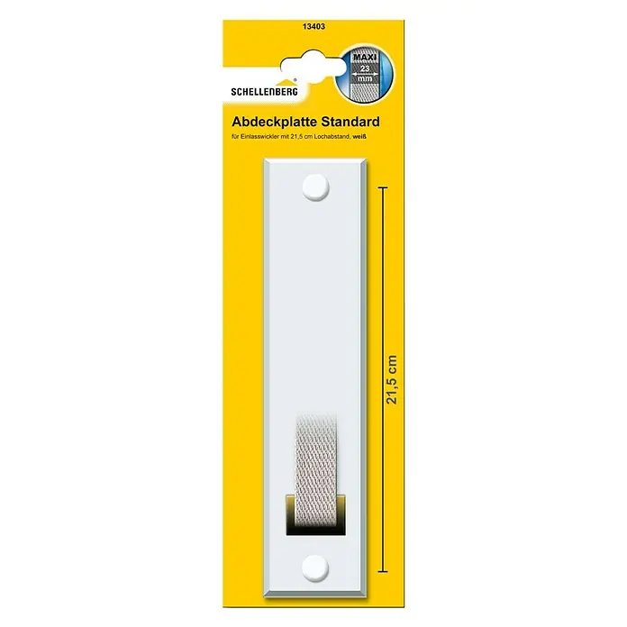 Schellenberg Abdeckplatte - Lochabstand: 215 mm, Gurtbreite: 23 mm