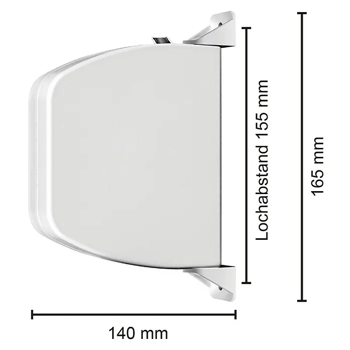 Schellenberg Aufschraubwickler Mini - L x B x H: 165 x 140 x 25 mm, Gurtbreite: 14 mm, Weiß, Aufklappbar