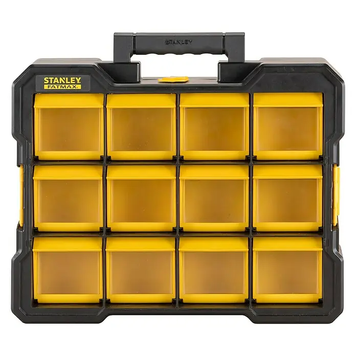 Stanley FatMax Kleinteilekoffer Flip Binnnnnn - Anzahl Fächer: 12 - Vorderansicht