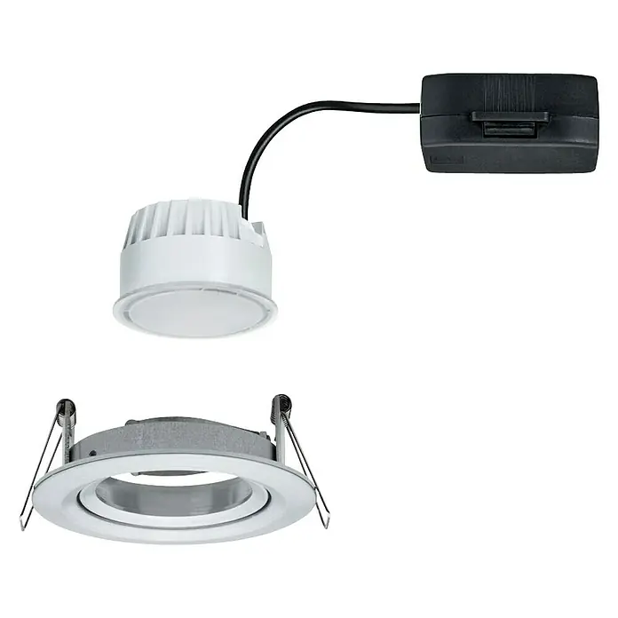 Paulmann LED-Einbauleuchte Nova - 6,5 W, Aluminium, Warmweiß, 1 Stk.