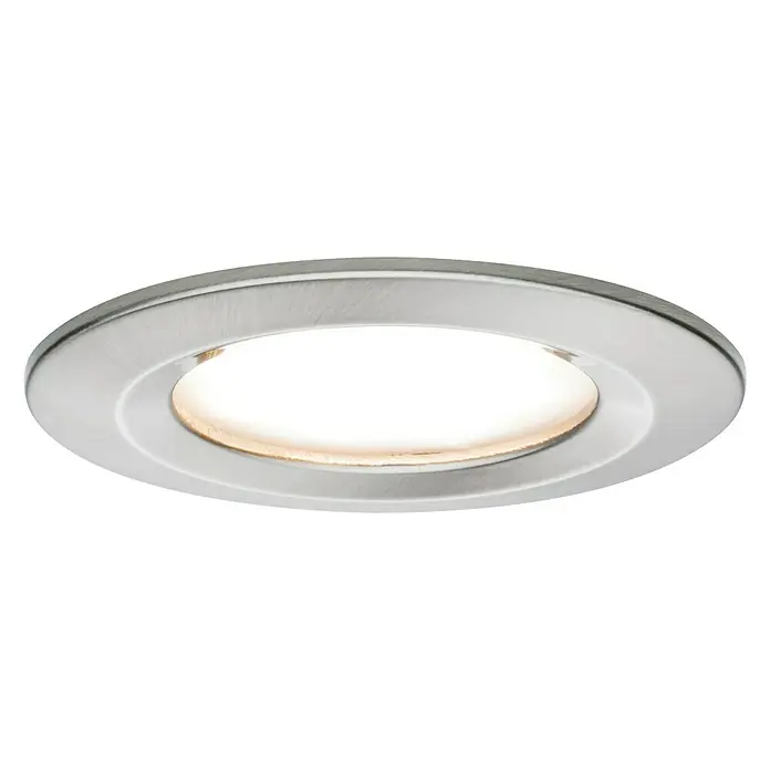 Paulmann LED-Einbauleuchte Nova - 6,5 W, Eisen gebürstet, Warmweiß, 1 Stk. - Vorderansicht