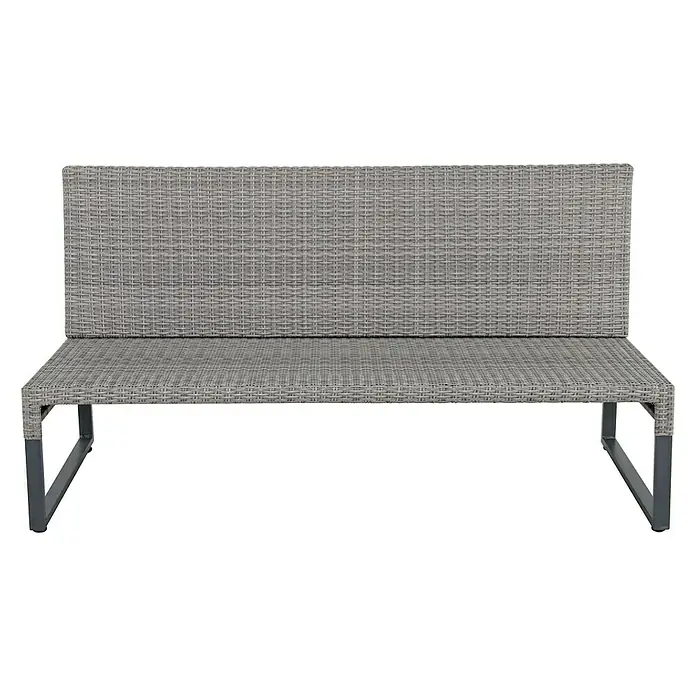 Sunfun Mirca Loungesofa 3-Sitzer - B x T x H: 165 x 70 x 86 cm, Lichtgrau