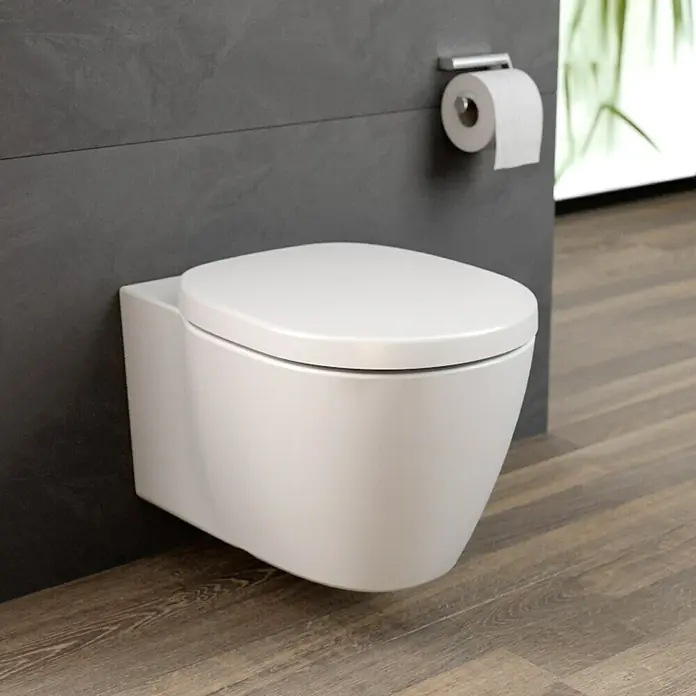 Ideal Standard Wand-WC-Set Aquablade - Spülrandlos, Mit antibakterieller Glasur, Spülform: Tief, WC Abgang: Waagerecht, Weiß - Stimmungsaufnahme
