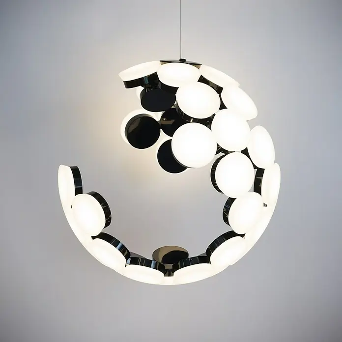Artemide LED-Pendelleuchte Scopas - Höhe: 255 cm - Vorderansicht