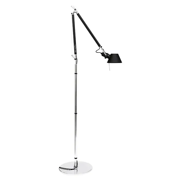 Artemide Stehleuchte Tolomeo Terra - Höhe: 226 cm, Farbe Gehäuse: Schwarz, Silber - Vorderansicht