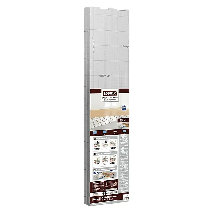 LOGOCLIC Dämmunterlage Aqua Stop Smart Limited - 15 m², Stärke: 2 mm