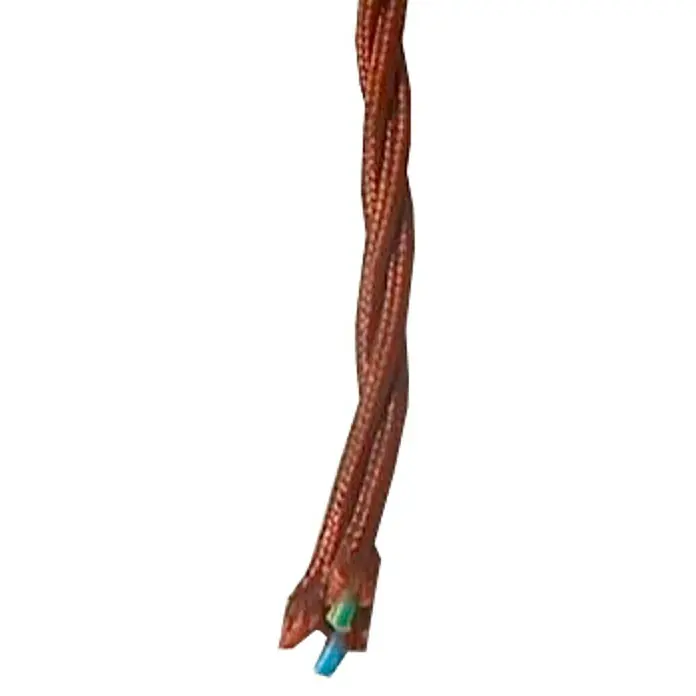 Bricable Cable textil cruzado - H07V-K2x1,5, Marrón, 10 m