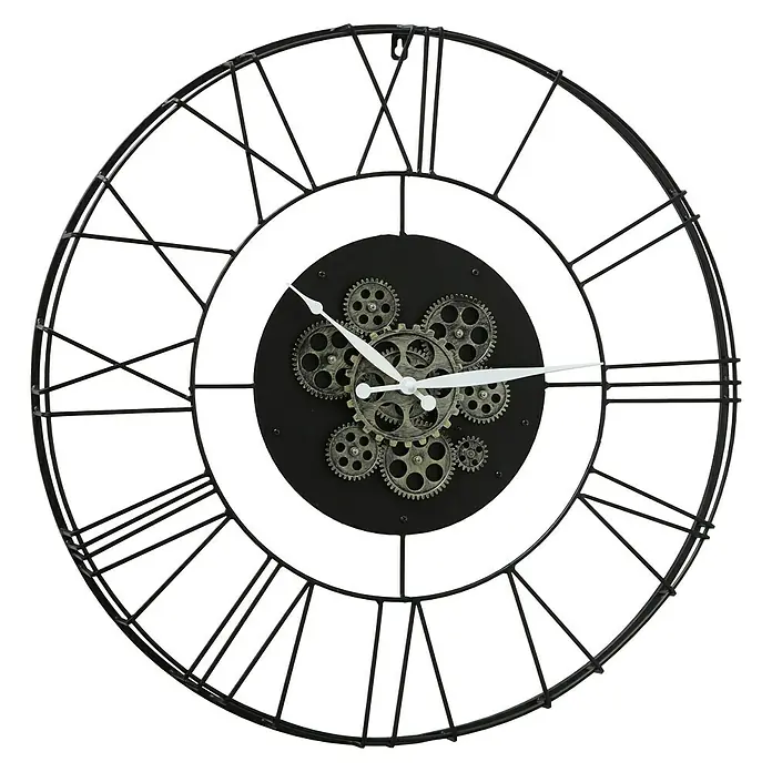 Wanduhr rund Clarion - Schwarz, Durchmesser: 70 cm