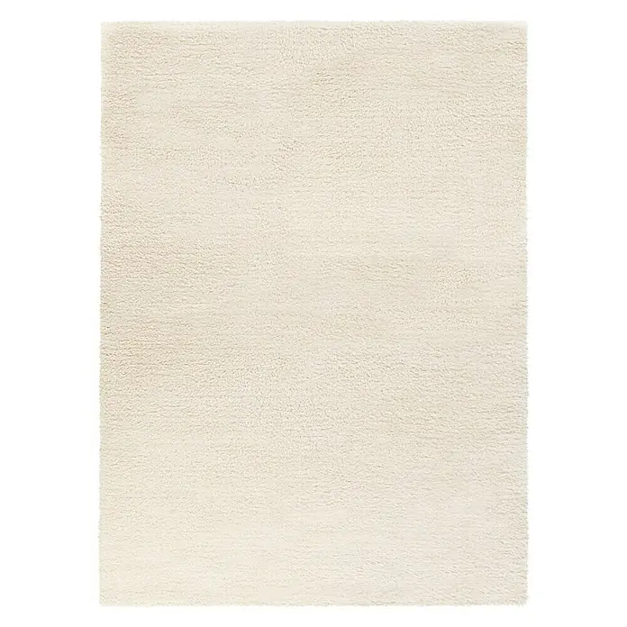 Alfombra Málaga Goldy - Blanco, 170 x 120 cm, 100% poliéster microfibra