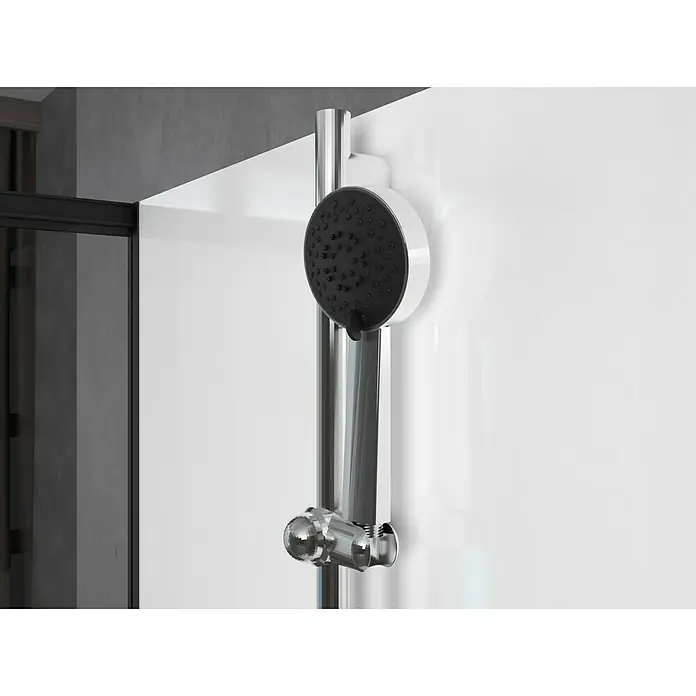 Cabina de ducha completa Black Magic - 80 x 110 x 200 cm, Blanco/Negro