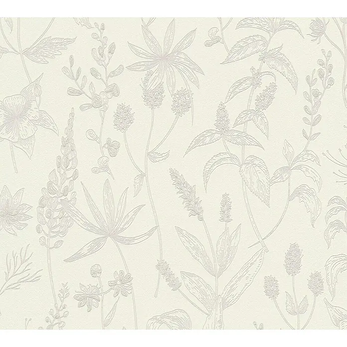 AS Creation Trendwall Vliestapete Blütengräser - Beige/Rosé, Floral, 10,05 x 0,53 m - Detailaufnahme