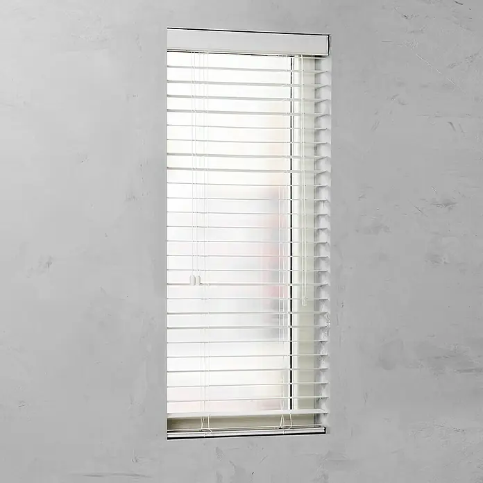 Jalousie - B x H: 75 x 175 cm, Weiß - Vorderansicht