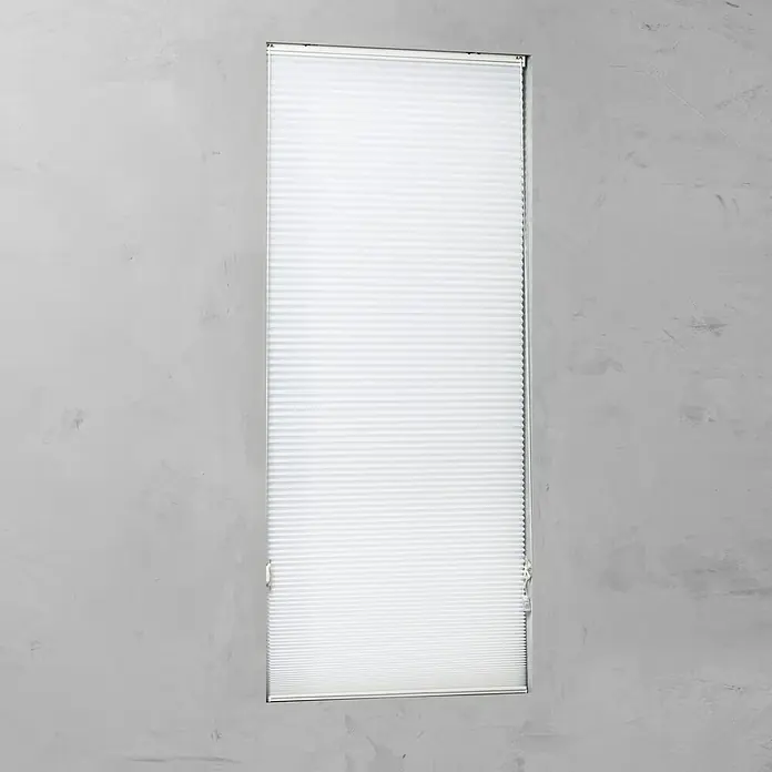 Plissee Tageslicht - B x H: 50 x 130 cm, Weiß - Vorderansicht
