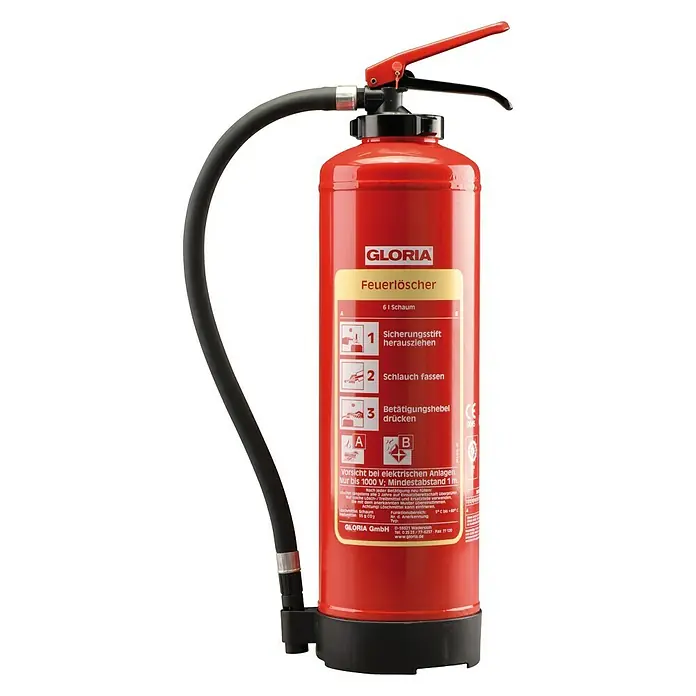 Gloria Feuerlöscher S 6 Easy - 6 l, Schaum - Vorderansicht