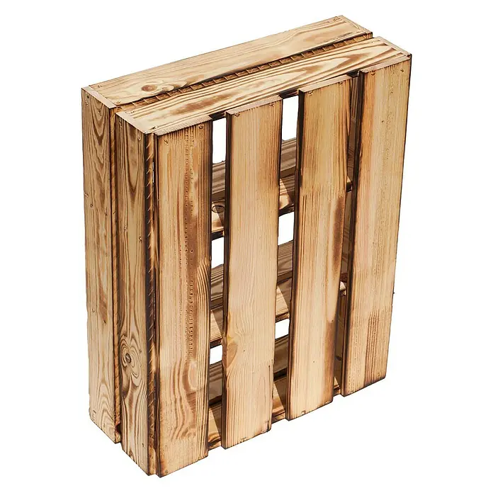 Holzkiste Wilma - B x H: 16 x 40 cm, Holz, Braun - Rückansicht