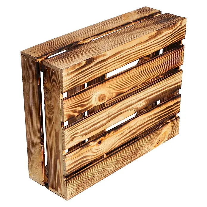 Holzregal Traute - B x H: 16 x 40 cm, Holz, Braun - Rückansicht