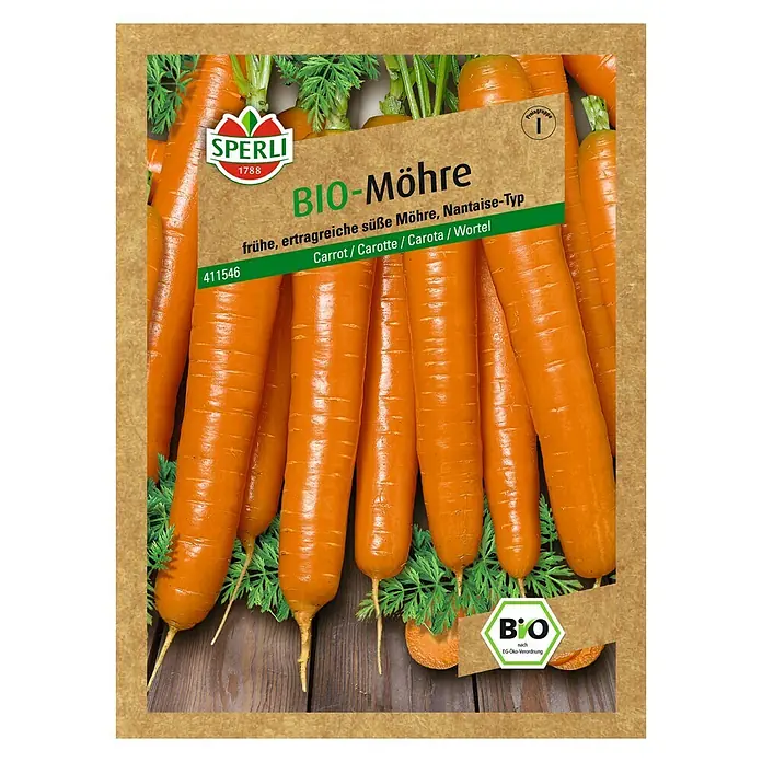 Sperli Gemüsesamen Bio Möhre - Bio, Daucus carota, Erntezeit: Juni
