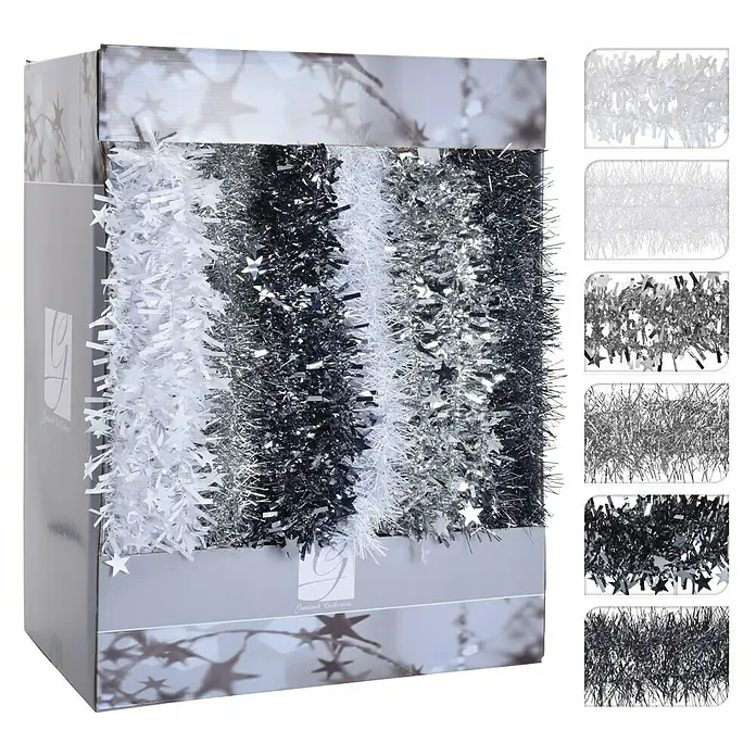 Kerstboomversiering - Zilver, Kunststof, 1 stk.