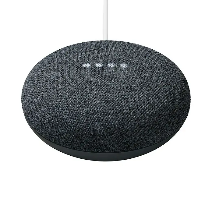 Google Nest Sprachgesteuerter Lautsprecher Mini - Carbon, Netzbetrieben, Kabellänge: 1,5 m - Diagonale Ansicht