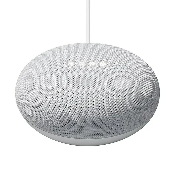 Google Nest Sprachgesteuerter Lautsprecher Mini - Kreide, Netzbetrieben, Kabellänge: 1,5 m